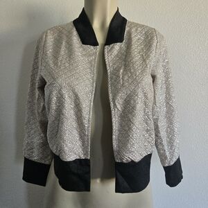 Elegant Black and Silver Women's Jacket